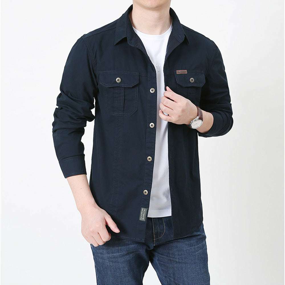 Men's New Loose Cotton Casual Workwear Shirt