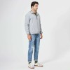 Men's Solid Color Stand Collar Hooded Jacket