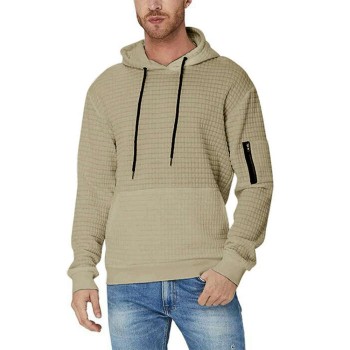 Trendy Men's Jacquard Zip Pocket Long Sleeve Sweatshirt P1150