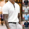 Summer New Men's Casual Tight Zipper POLO Short Sleeves P1139 Summer New Men's Casual Tight Zipper POLO Short Sleeves P1139