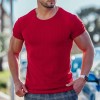 New Round Neck Short Sleeve Vertical Stripe Men's T-Shirt New Round Neck Short Sleeve Vertical Stripe Men's T-Shirt