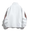 Men's New Casual Drawstring Zip Stand Collar Jacket