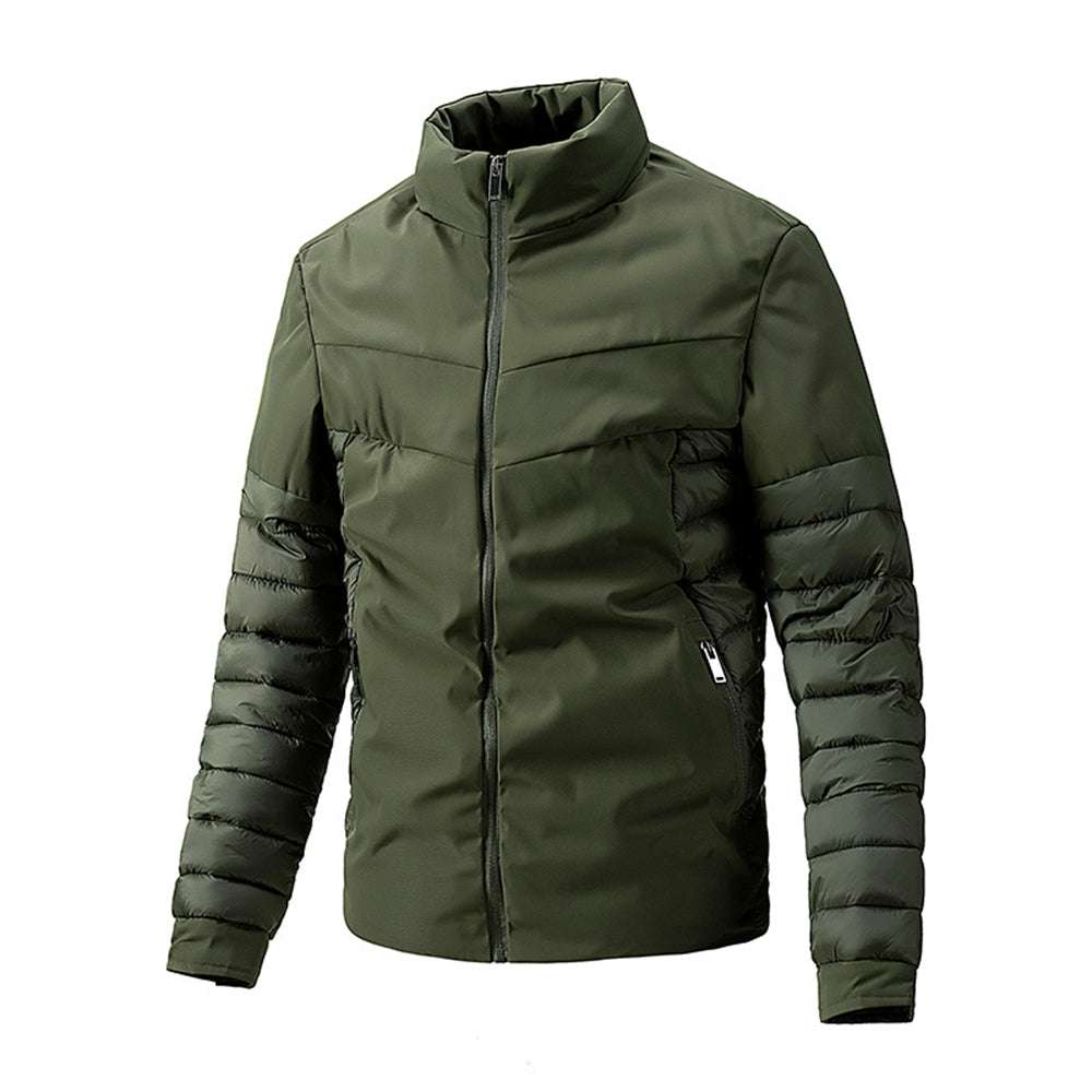 Men's stand collar thin winter thermal padded jacket