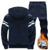 Men's Winter Fashion Solid Color Coat Trousers Warm Sports Suit Men's Winter Fashion Solid Color Coat Trousers Warm Sports Suit