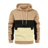 Men's spring autumn winter fashion color block hoodie