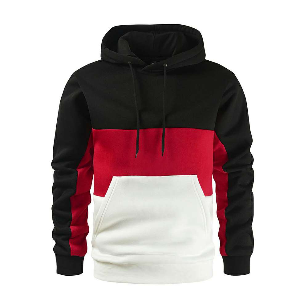Men's spring autumn winter fashion color block hoodie