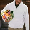 Men's Casual Comfortable V-Neck Zip Up Early Autumn Sweater