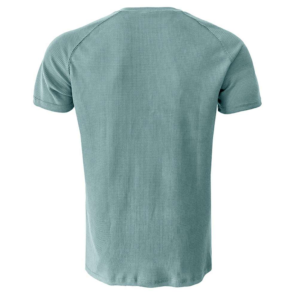 Waffle Button Raglan Men's Short Sleeve