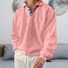 Men's Fashion Lapel Plaid Long Sleeve Sweatshirt