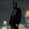 Rhinestone Skull Zip-Up Oversized Coat P1212