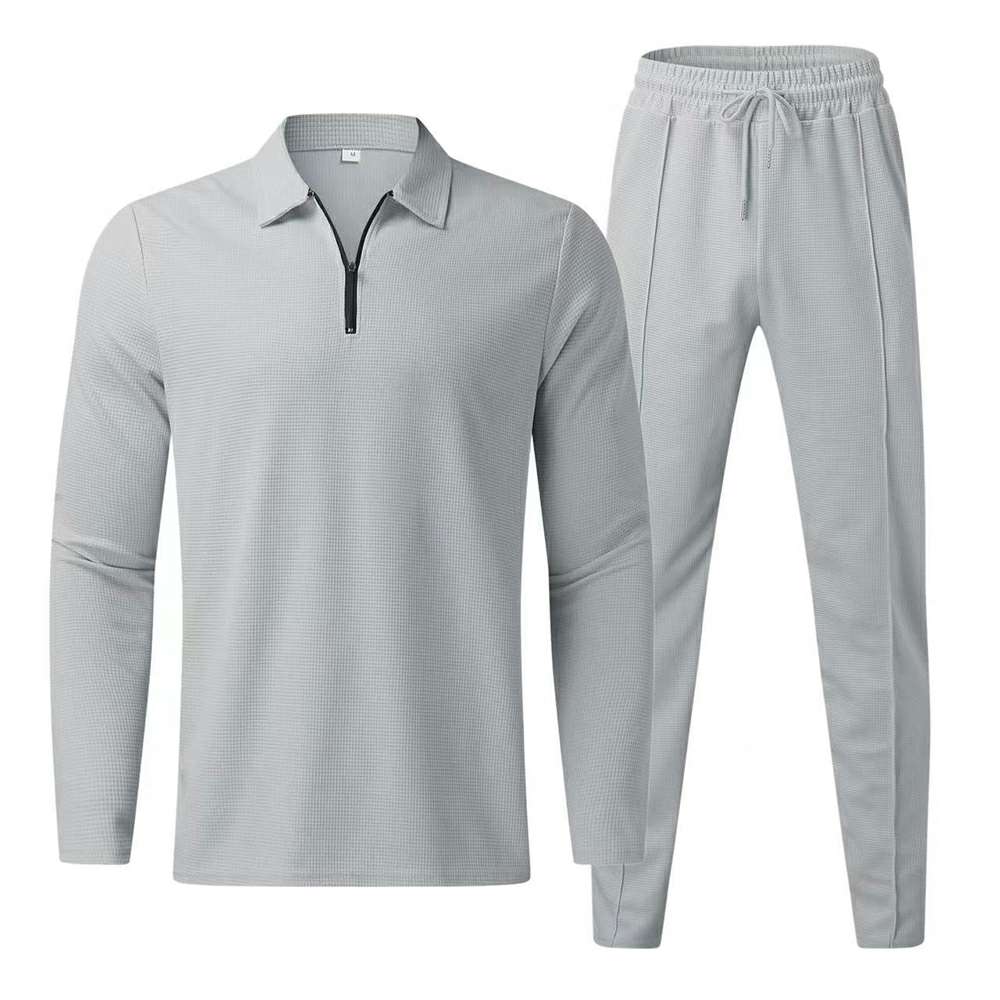 Men's Long Sleeve Polo Shirt Set Men's Long Sleeve Polo Shirt Set