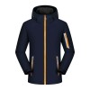 Couples style reflective warm outdoor hooded jacket