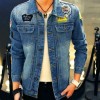 New winter lambswool style thickened denim jacket for men