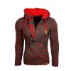 Men's Thermal Long Sleeve Hooded Drawstring Sweatshirt P1184