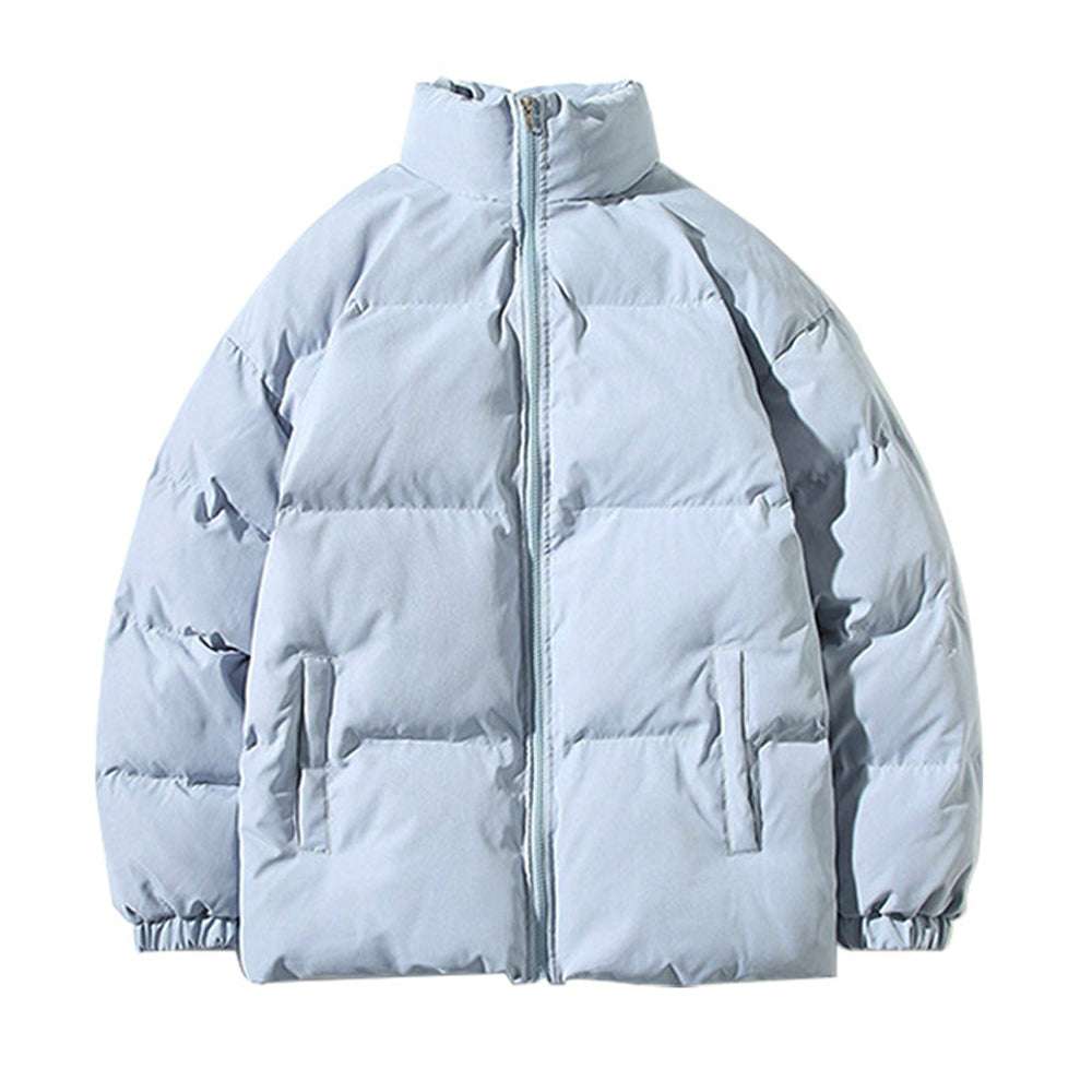 Men's Stand Collar Solid Color Fashion Padded Jacket