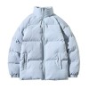 Men's Stand Collar Solid Color Fashion Padded Jacket