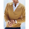 Men's V-neck solid color slim-fit pullover sweater Men's V-neck solid color slim-fit pullover sweater
