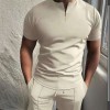 Solid color zipper men's polo shirt P1112 Solid color zipper men's polo shirt P1112