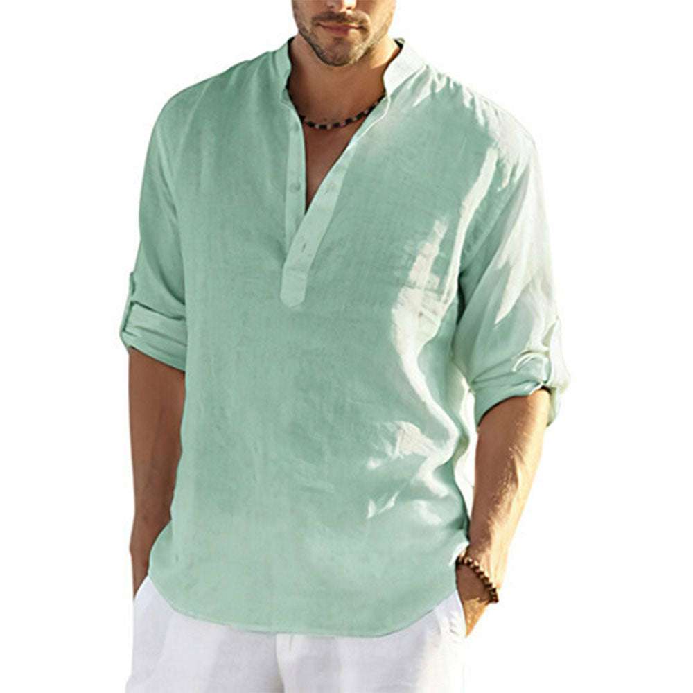 New Spring Summer Men's Comfortable Breathable Linen Shirt New Spring Summer Men's Comfortable Breathable Linen Shirt