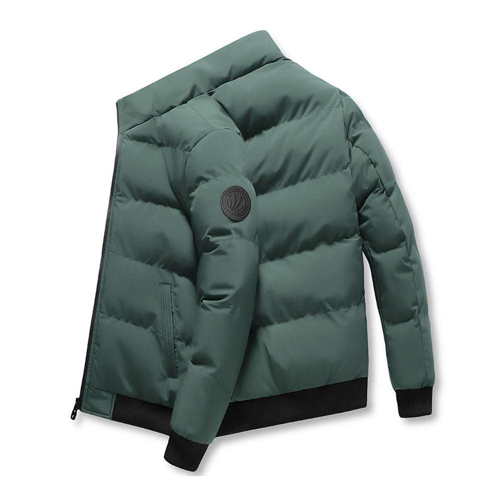 Thick warm down jacket with stand-up collar for men Thick warm down jacket with stand-up collar for men