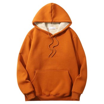 Fashion plus fleece hooded warm sports sweater