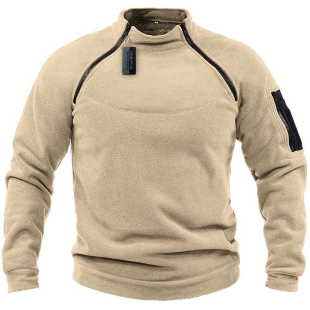 Solid color men's warm turtleneck sweater Solid color men's warm turtleneck sweater