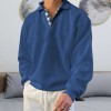 Men's Fashion Lapel Plaid Long Sleeve Sweatshirt