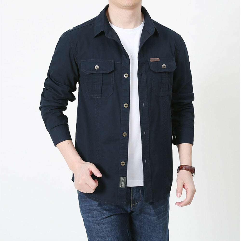 Men's New Loose Cotton Casual Workwear Shirt