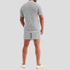 Summer new men's hollow icy breathable casual thin short-sleeved shorts suit Summer new men's hollow icy breathable casual thin short-sleeved shorts suit