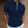 New Men's Vertical Stripe Slim Polo Short Sleeve P1115 New Men's Vertical Stripe Slim Polo Short Sleeve P1115