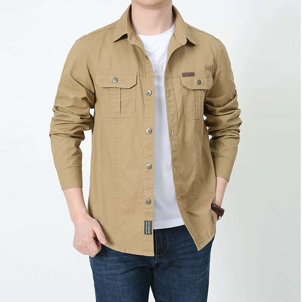 Men's New Loose Cotton Casual Workwear Shirt