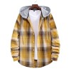 Men's Plaid Hooded Long Sleeve Shirt Jacket P1222 Men's Plaid Hooded Long Sleeve Shirt Jacket P1222