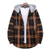 Men's Plaid Hooded Long Sleeve Shirt Jacket P1222 Men's Plaid Hooded Long Sleeve Shirt Jacket P1222
