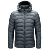 Men's winter simple casual hooded cotton coat