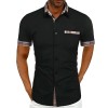 New summer men's solid color casual plaid shirt New summer men's solid color casual plaid shirt