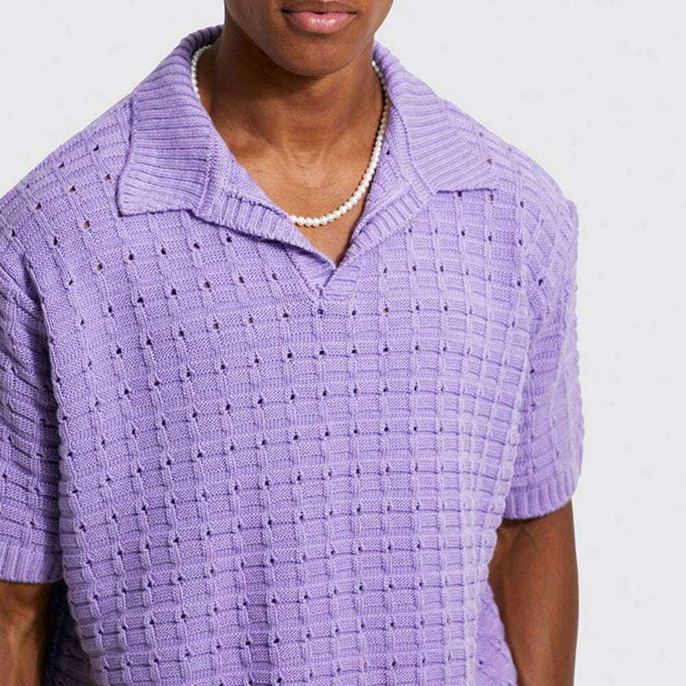 Men's knitted short-sleeve polo shirt P1194 Men's knitted short-sleeve polo shirt P1194