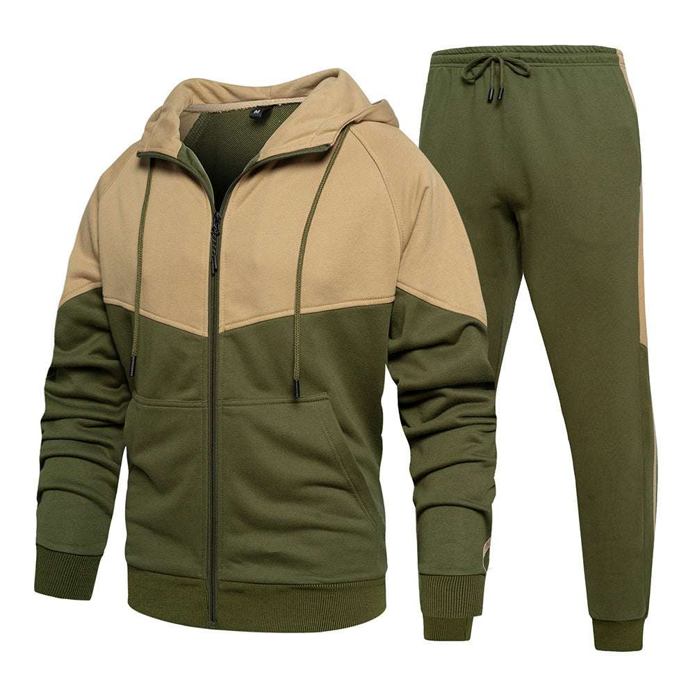 Men's Zip Hooded Long Sleeve Trousers Casual Suit Men's Zip Hooded Long Sleeve Trousers Casual Suit