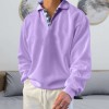Men's Fashion Lapel Plaid Long Sleeve Sweatshirt