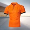 Summer fashion men's polka dot print short-sleeved lapel polo shirt P1027 Summer fashion men's polka dot print short-sleeved lapel polo shirt P1027