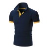 New Men's Stitching Contrast Color Slim Polo Shirt P1131 New Men's Stitching Contrast Color Slim Polo Shirt P1131