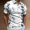 Short sleeve striped zip summer polo for men P1124 Short sleeve striped zip summer polo for men P1124