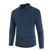 Men's Button Lapel Solid Color Slim Knitted Base Layer Shirt P1134 Men's Button Lapel Solid Color Slim Knitted Base Layer Shirt P1134