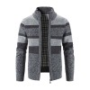 Men's Fashion Stripe Colorblock Sweater Cardigan Jacket P1231