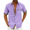 New summer men's solid color casual plaid shirt New summer men's solid color casual plaid shirt