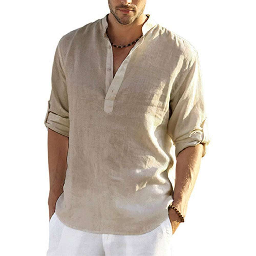 New Spring Summer Men's Comfortable Breathable Linen Shirt New Spring Summer Men's Comfortable Breathable Linen Shirt
