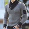 Men's Turtleneck Sweater Scarf Collar Casual Slim Fit Knit Pullover Men's Turtleneck Sweater Scarf Collar Casual Slim Fit Knit Pullover