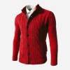 Men's Standing Collar Twisted Button Sweater Cardigan P1210 Men's Standing Collar Twisted Button Sweater Cardigan P1210