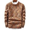 Men's round neck thickened slim trendy sweater