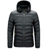 Men's winter simple casual hooded cotton coat