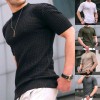 Men's crew neck t-shirt with small checks Men's crew neck t-shirt with small checks